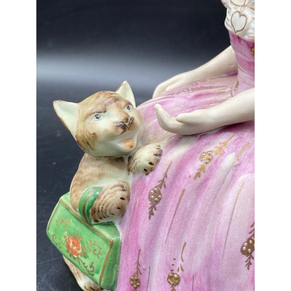 Vintage Ardalt Lenwile China Bisque Porcelain Baby boy w/ Bear 4.5" - Picture 12 of 14